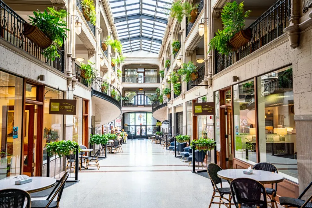 interior of grove arcade, one of the best things to do in asheville in 3 days