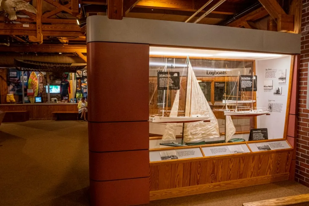 interior of north carolina maritime museum in beaufort nc