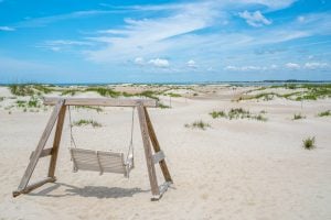 wooden swing at the point best things to do in emerald isle north carolina