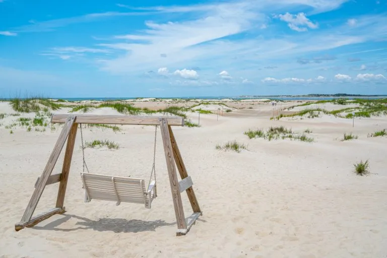 wooden swing at the point best things to do in emerald isle north carolina