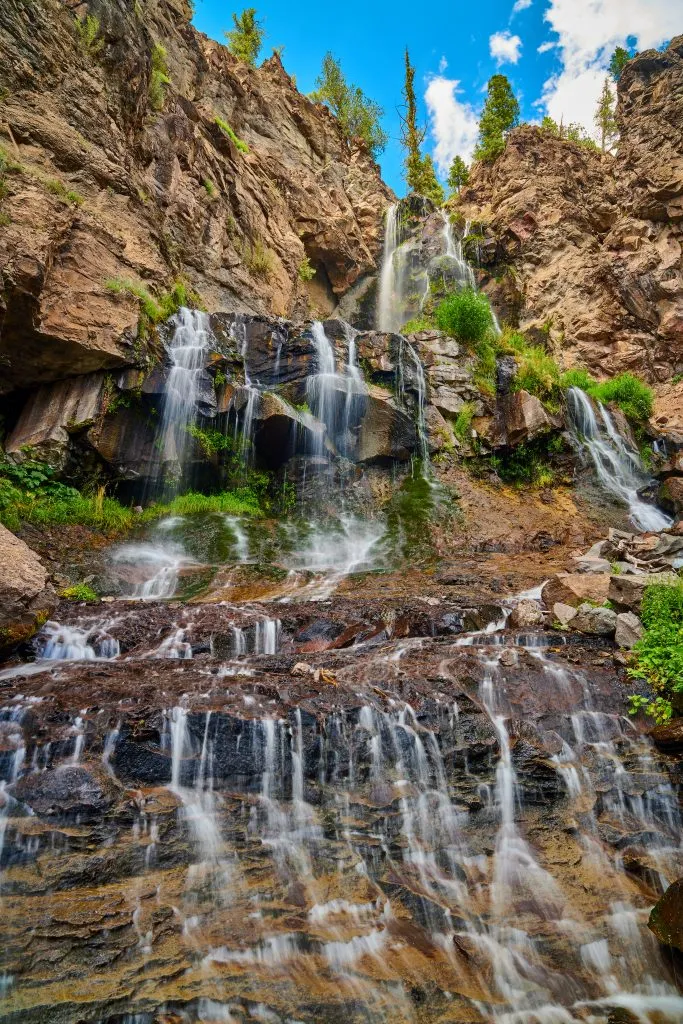 waterfall near pagosa springs in colorado