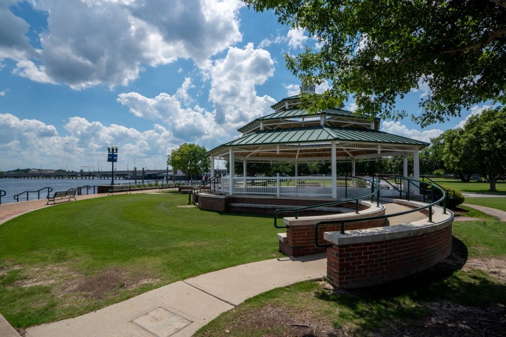 gazebo in union point park on a summer day in new bern north carolina