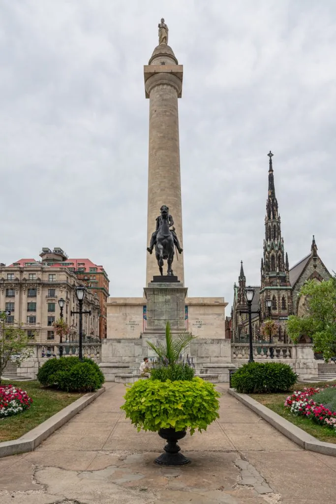 baltimore washington monument during a long weekend in baltimore md