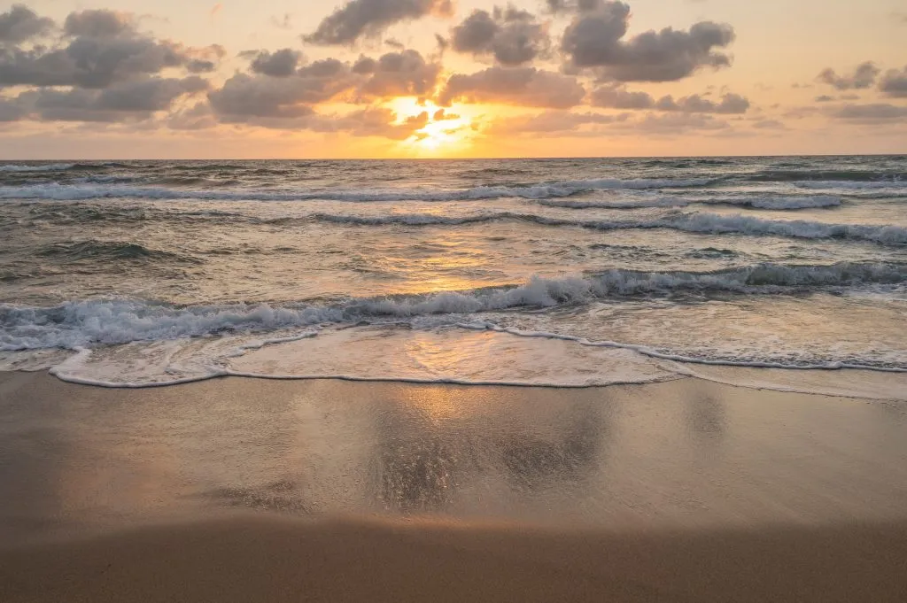 florida beach at sunset, one of the best warm places to visit in november in usa