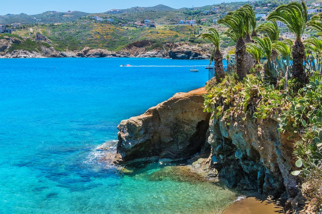 beautiful coastline with bright blue water near heraklion greece itinerary