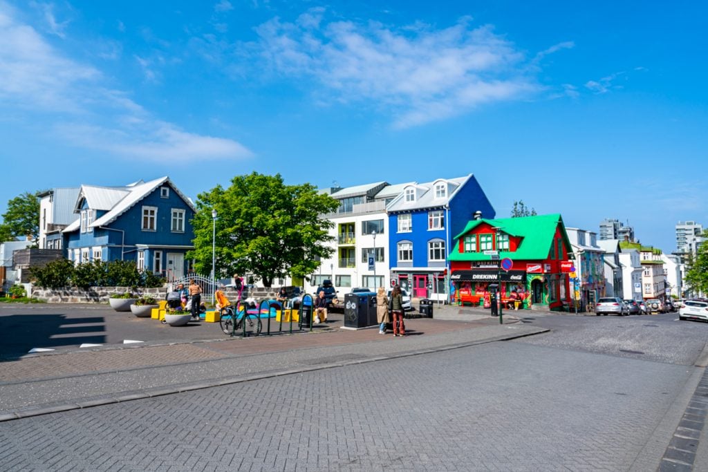 colorful buildings in downtown reykjavik iceland
