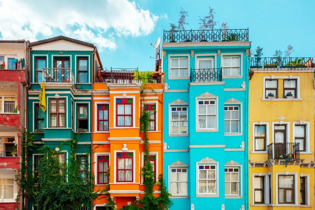 colorful houses in balat, one of the best neighborhoods in istanbul to visit