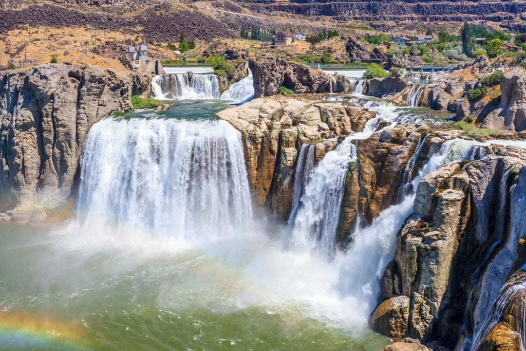 shoshone falls idaho as seen from above, one of the top tourist attractions in usa