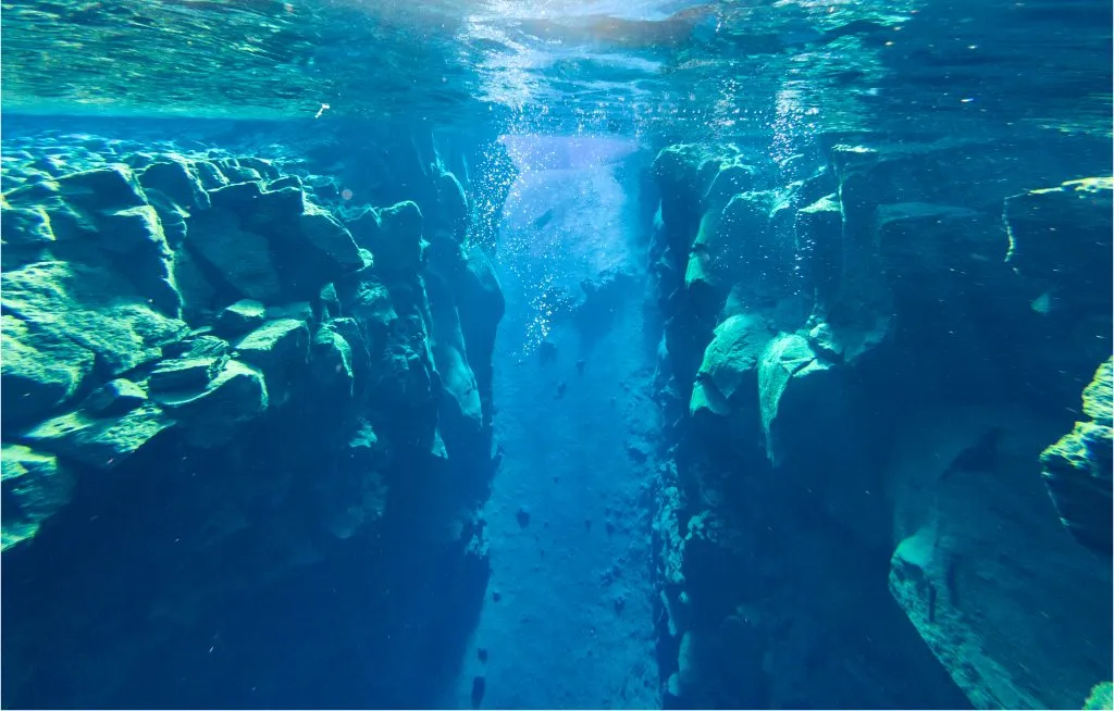 blue waters of iceland silfra fissure