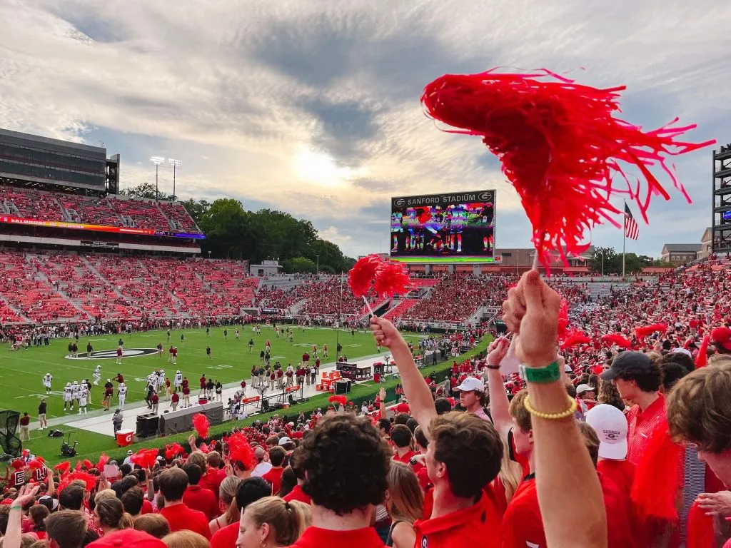 photo of a university of georgia football game in athens ga