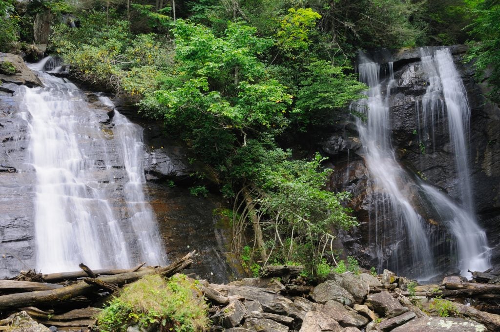 anna ruby falls, one of the most beautiful places in georgia usa