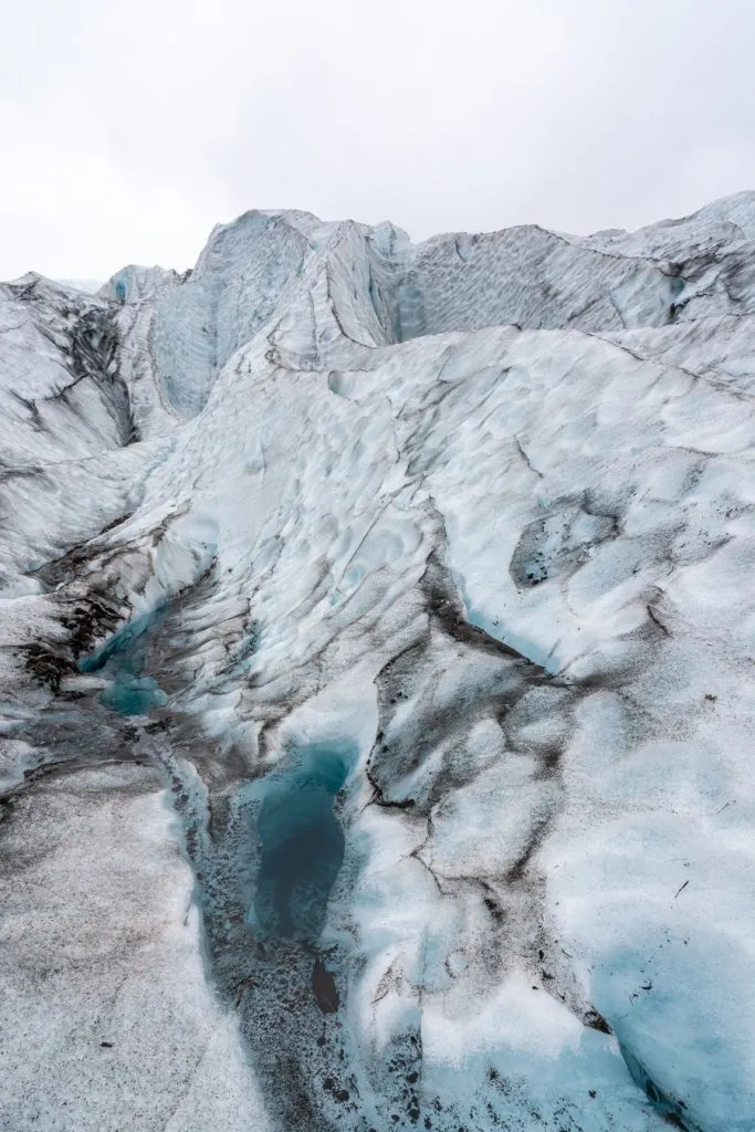 vatnajokull glacier on a cloudy day in iceland as seen during an iceland glacier hike