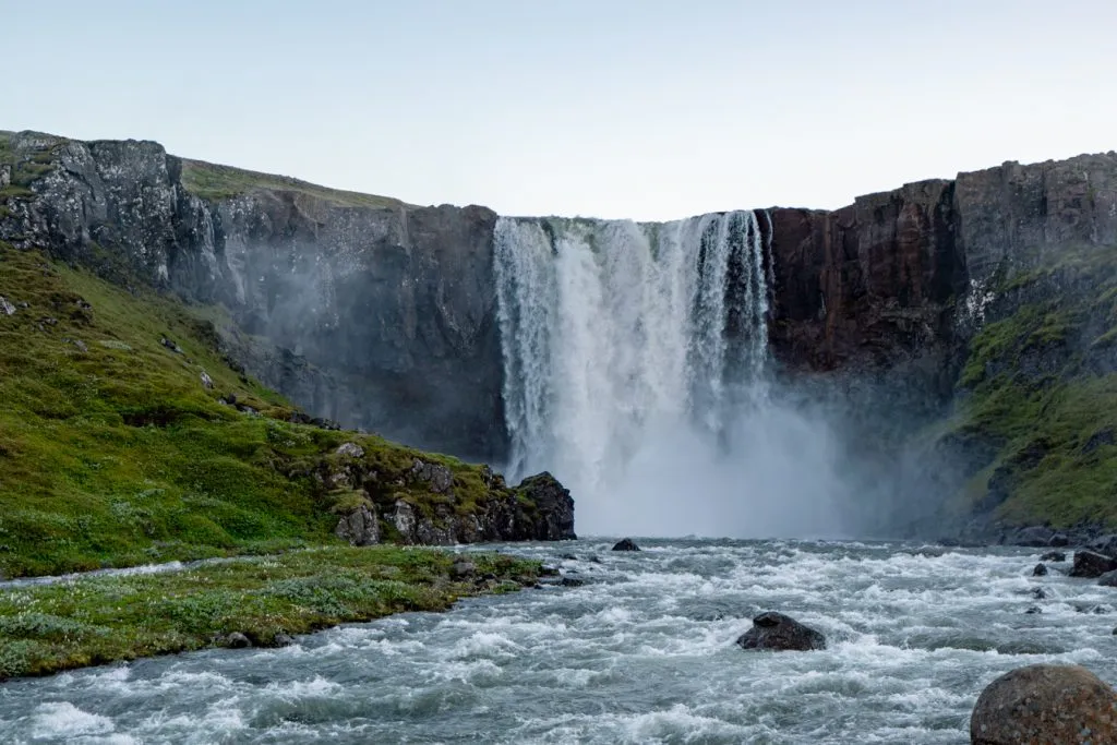 waterfall near seydisfjordur iceland