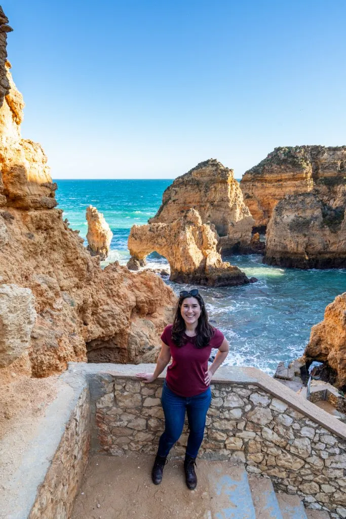 kate storm at ponta da piedade , one of the best lagos attractions