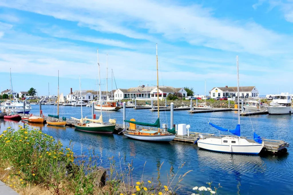 boats in the harbor of port townsend michigan