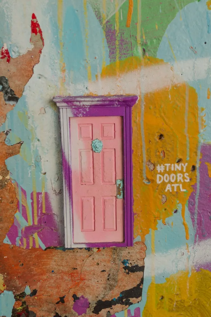 colorful art of tiny doors of atlanta weekend guide