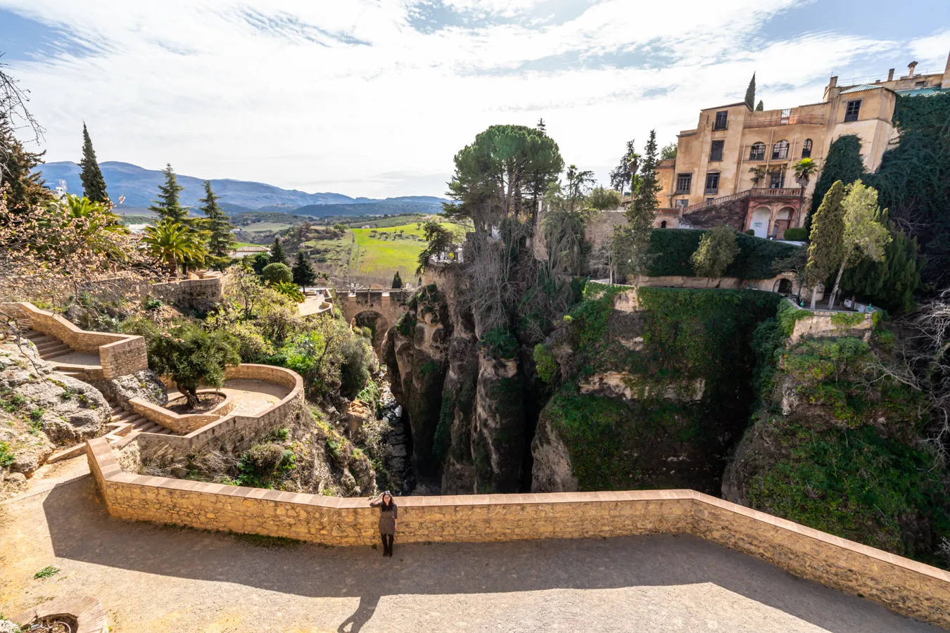 kate storm in cuenca gardens, one of the best things to do in ronda spain