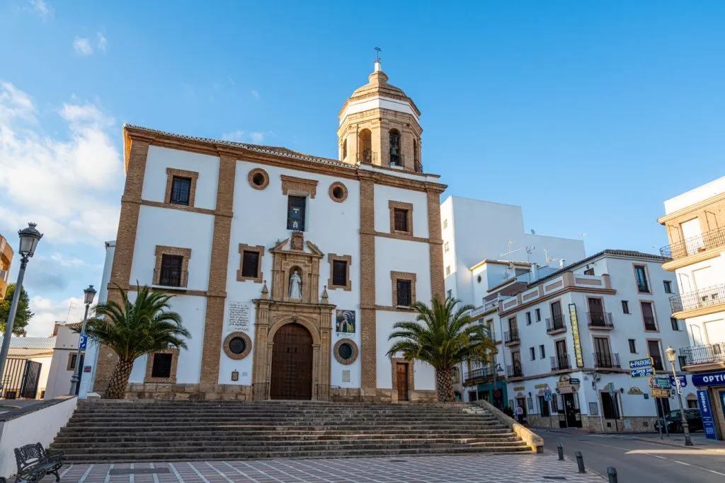 whitewashed church in ronda spain