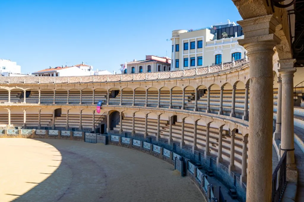 interior of plaza del toros, one of the top attractions in ronda spain