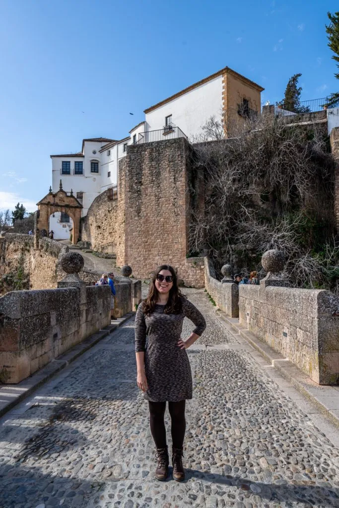 kate storm standing on puerto viejo, one of the best things to do in ronda spain