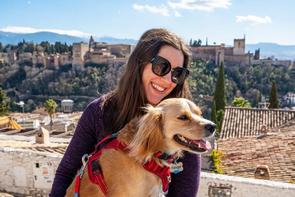 kate storm and ranger storm at the mirador san nicholas in granada spain, one of the best places to visit in andalucia