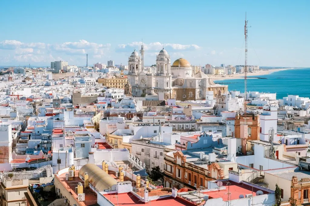 cityscape of cadiz spain from above, a fun stop on an andalucia itinerary