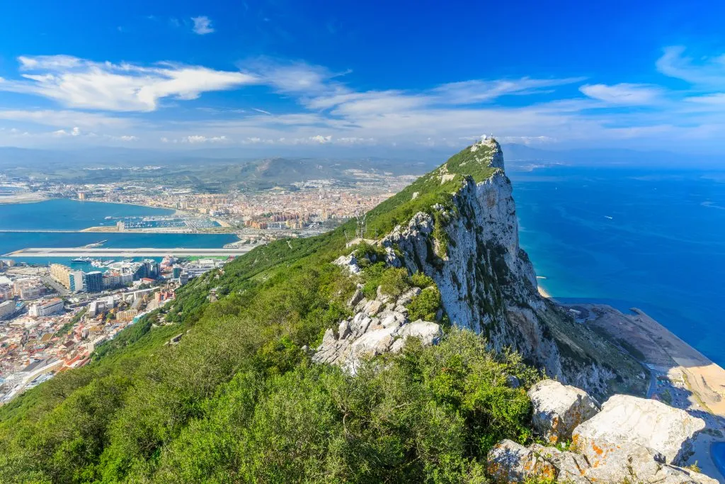 rock of gibraltar on a sunny day