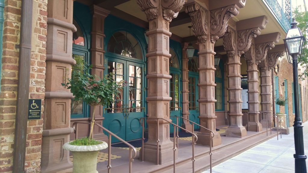dock street theatre facade in charleston sc