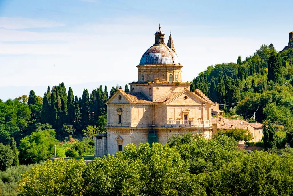 church of san biagio in montepulciano as seen from a distance