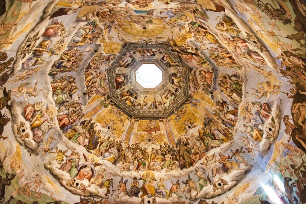 the last judgment painting in the interior of florence duomo dome