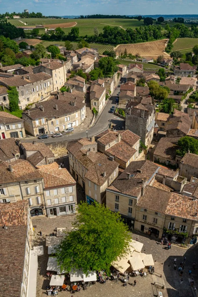 view of st emilion france from above