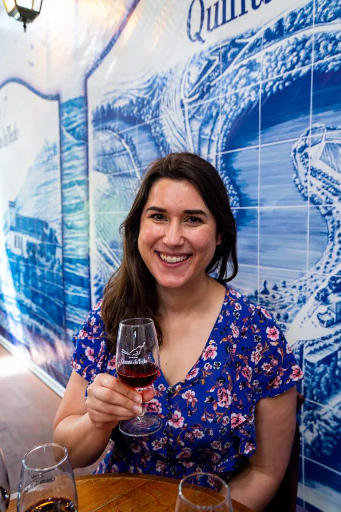 kate storm at a port wine tasting in the douro valley