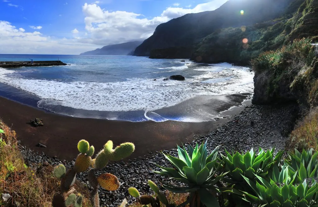 seixal beach on madeira island from above, an amazing road trip portugal route