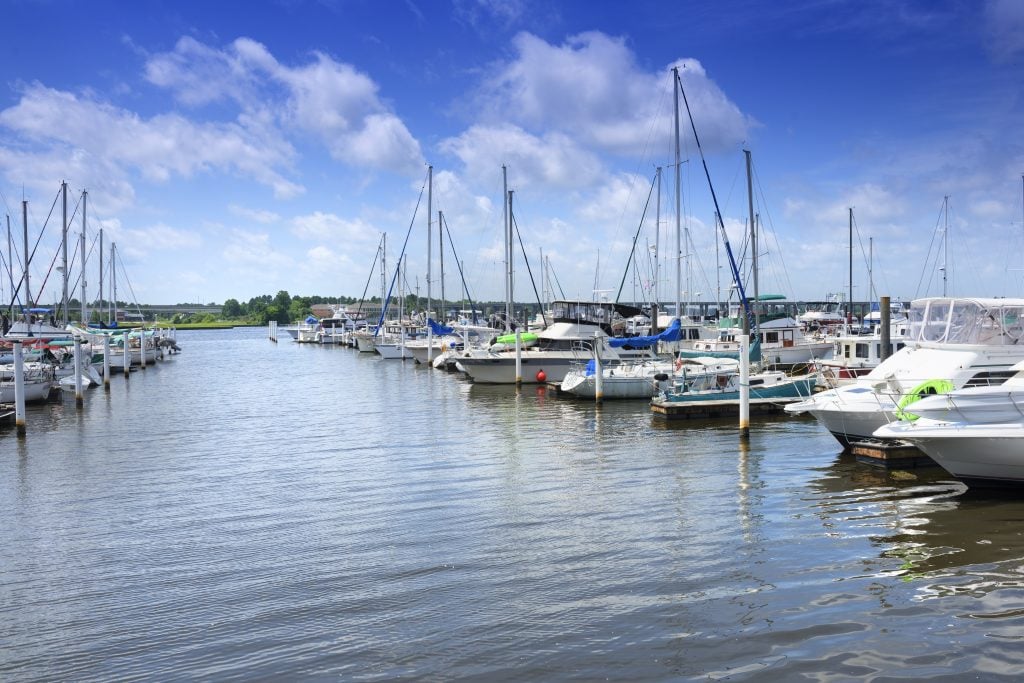 boats in the harbor, a fun view that belongs on your list of what to see in new bern nc