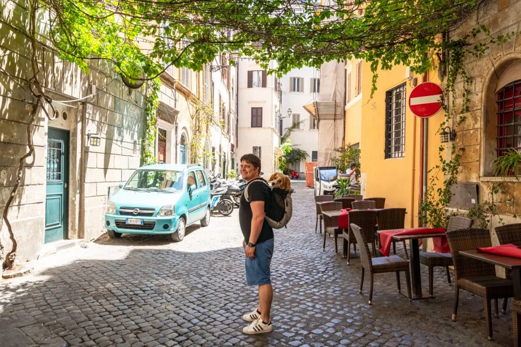 jeremy storm and ranger storm on a small street during 4 days rome italy