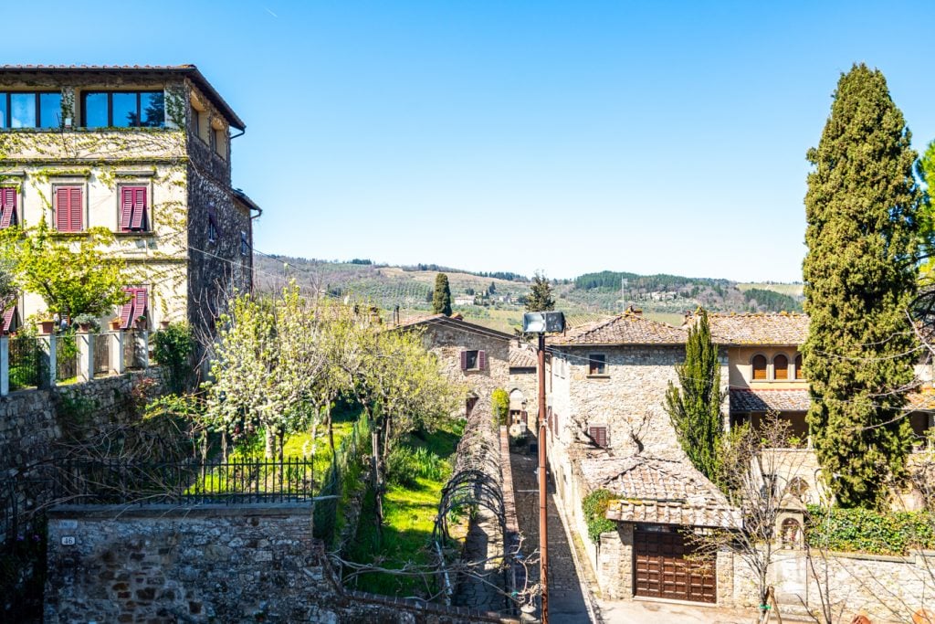 stone buildings in montefioralle tuscany