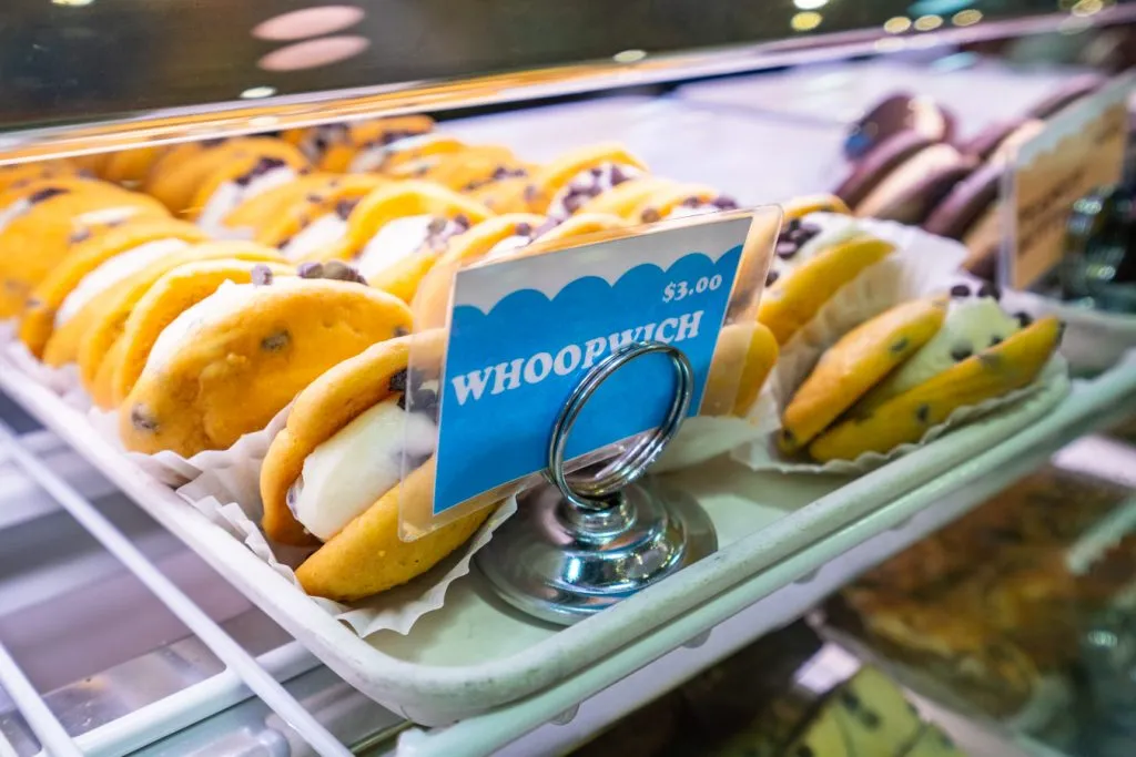 tray of whoopie pies for sale in reading terminal market during a weekend getaway philadelphia