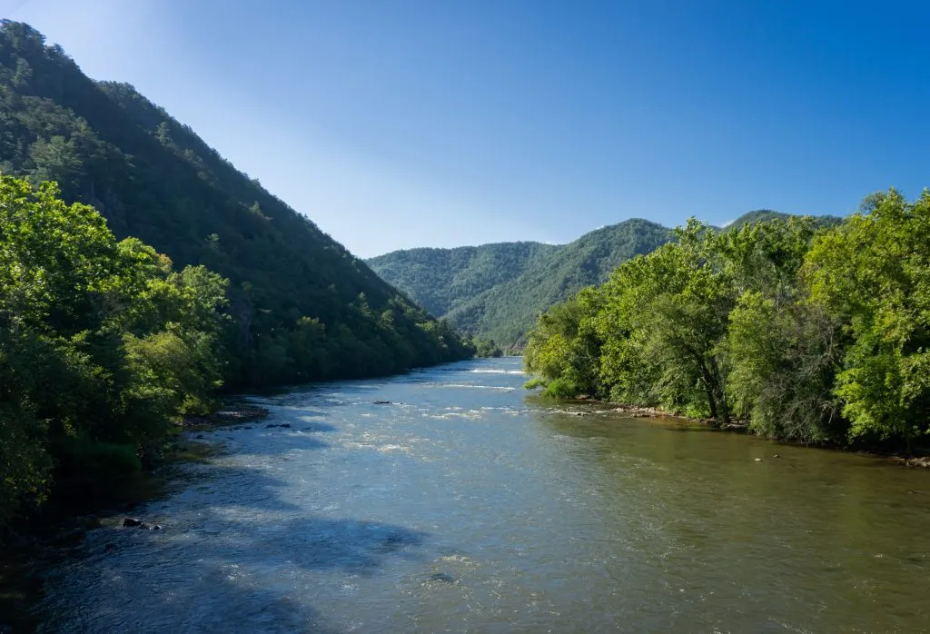 french broad river in hot springs, one of the best mountain trips in north carolina