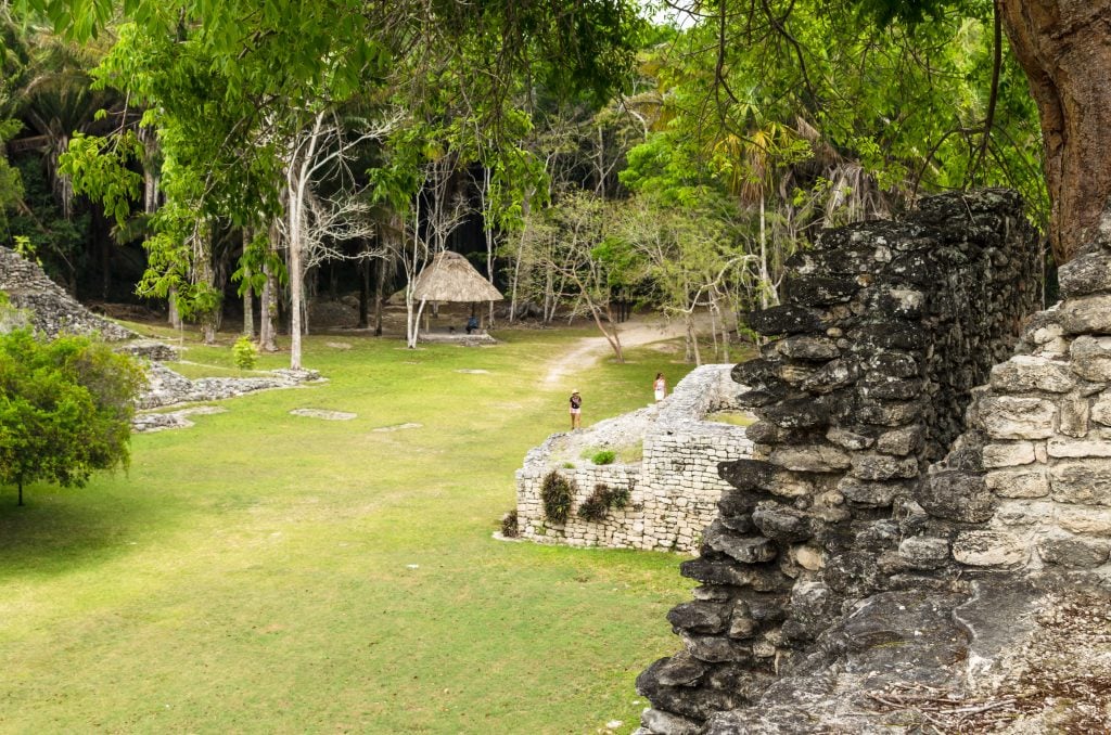 view from pyramid at kohunlich, one of the best mayan ruins in mexico to visit