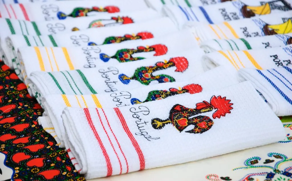 embroidered dishtowel souvenirs from portugal