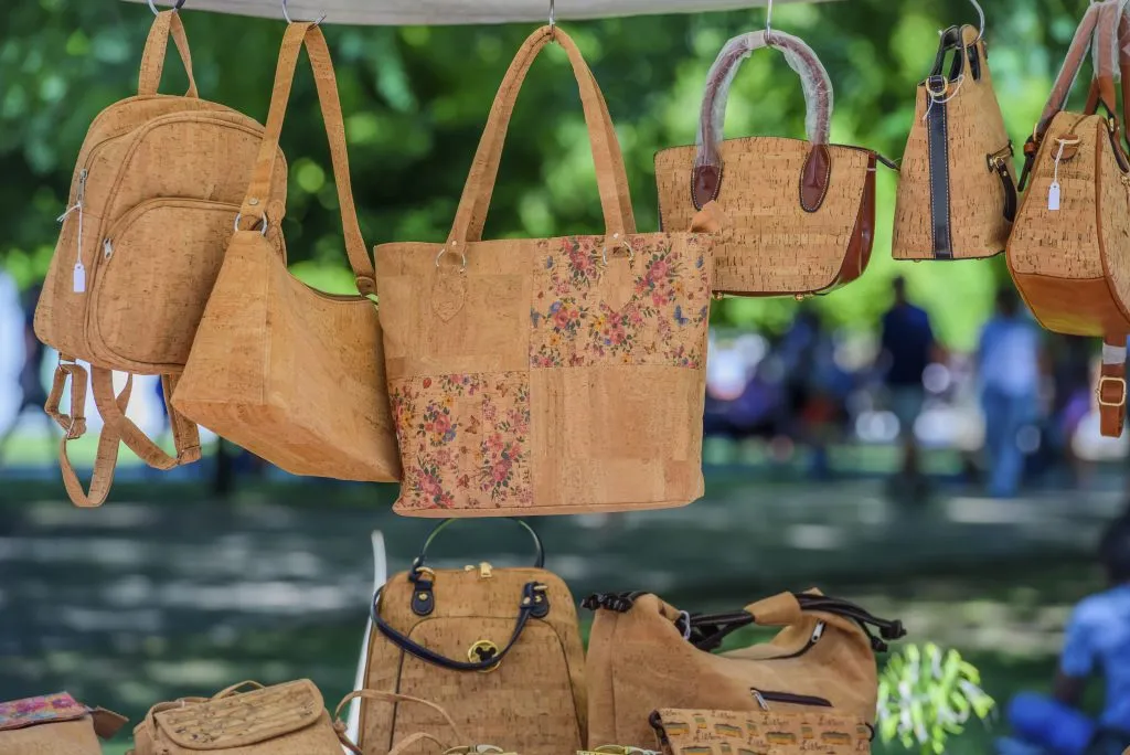 cork purses for sale as things to buy in portugal