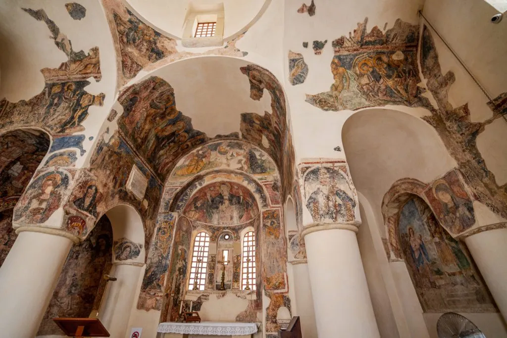 byzantine frescoes inside the church of st peter, one of the best otranto attractions