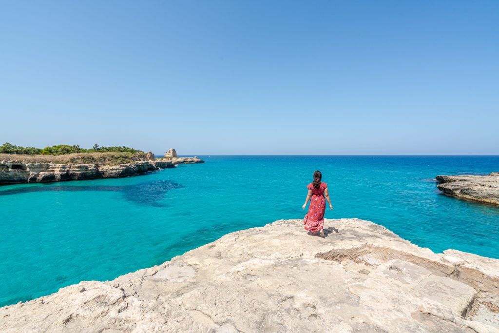 kate storm on the adriatic coast near the cave of poetry in puglia