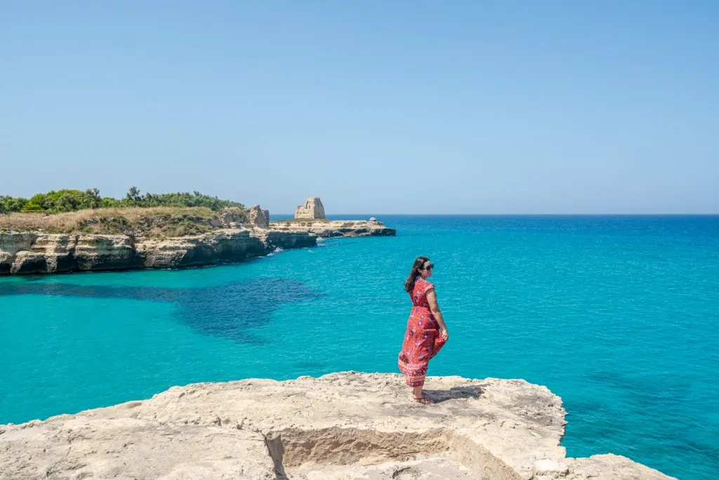 kate storm on the adriatic coast near the cave of poetry in puglia