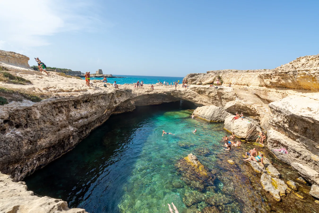 cave of poetry puglia italy as seen from above