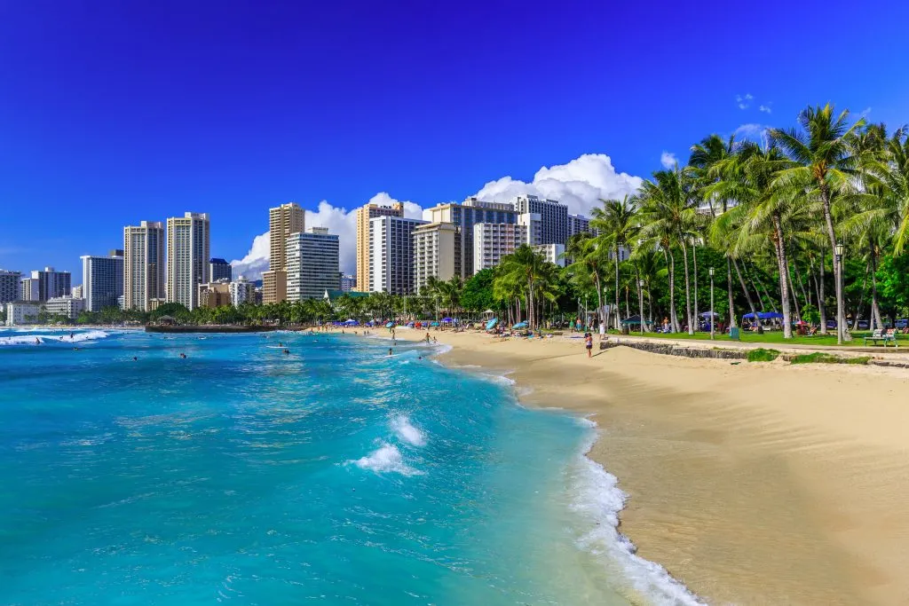 waikiki beach in honolulu, one of the top attractions oahu hawaii