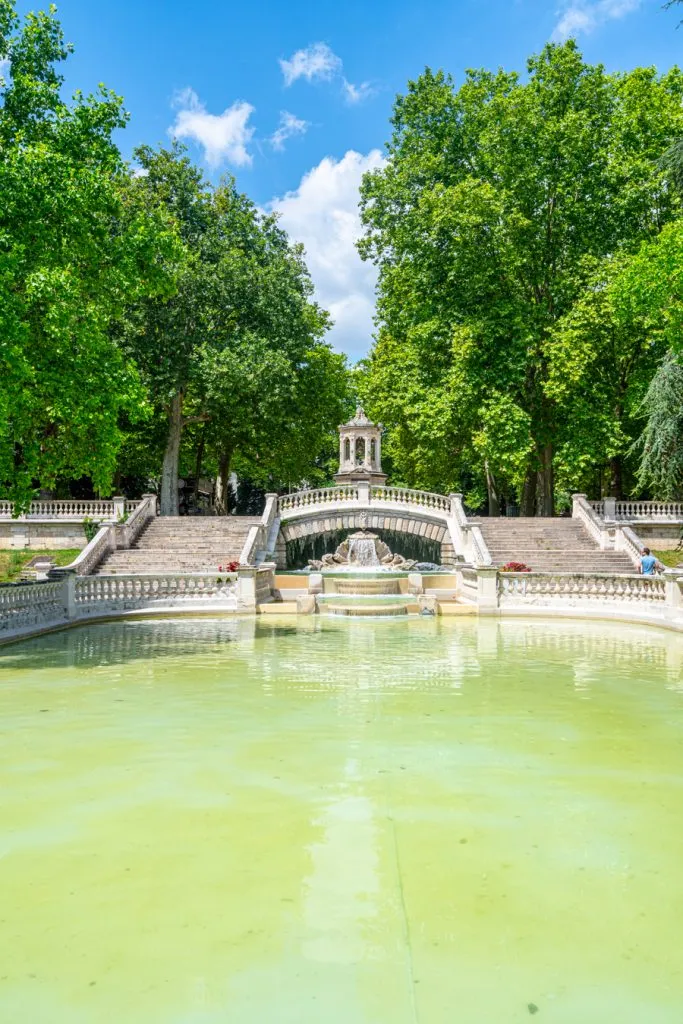 staircases and water in darcy garden, one of the best dijon attractions
