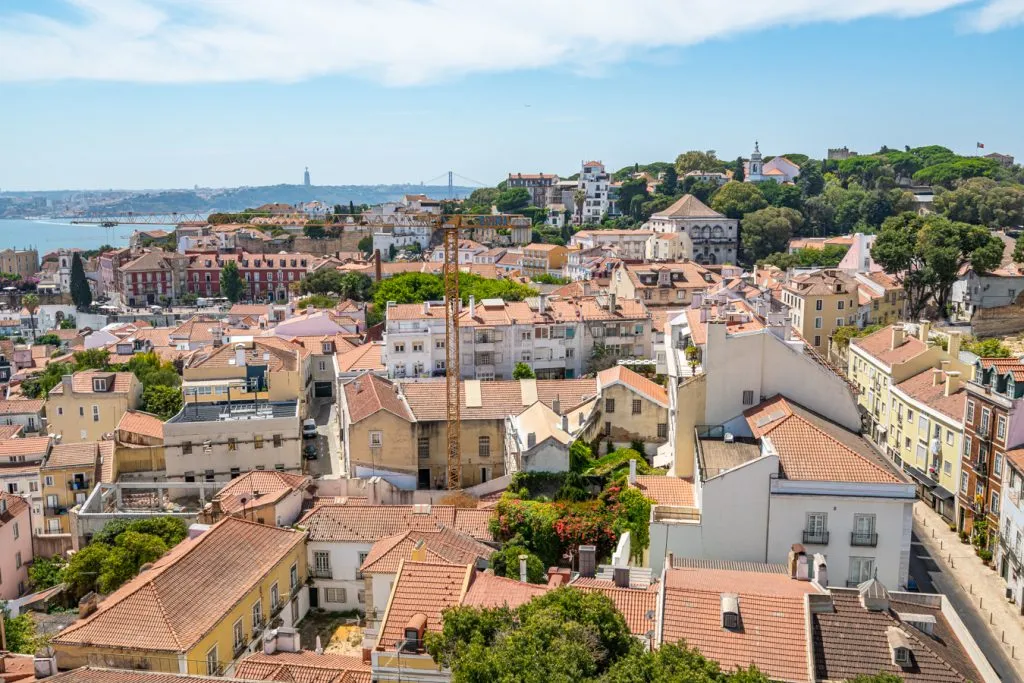 view of lisbon portugal from the roof of the monastery of sao vicente