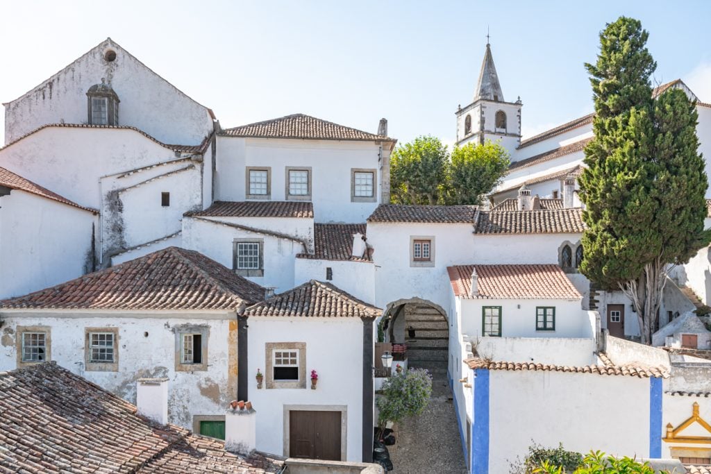 collection of whitewashed buildings, as seen when visiting obidos worth it