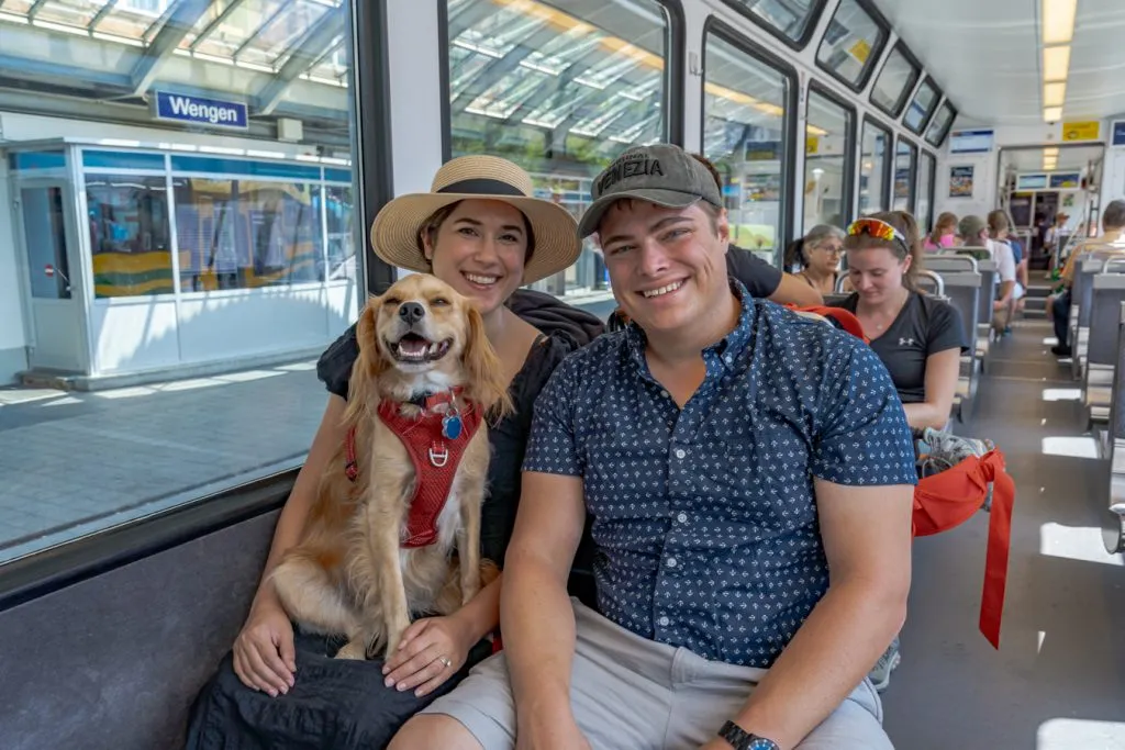 kate storm jeremy storm and ranger storm on a train in switzerland